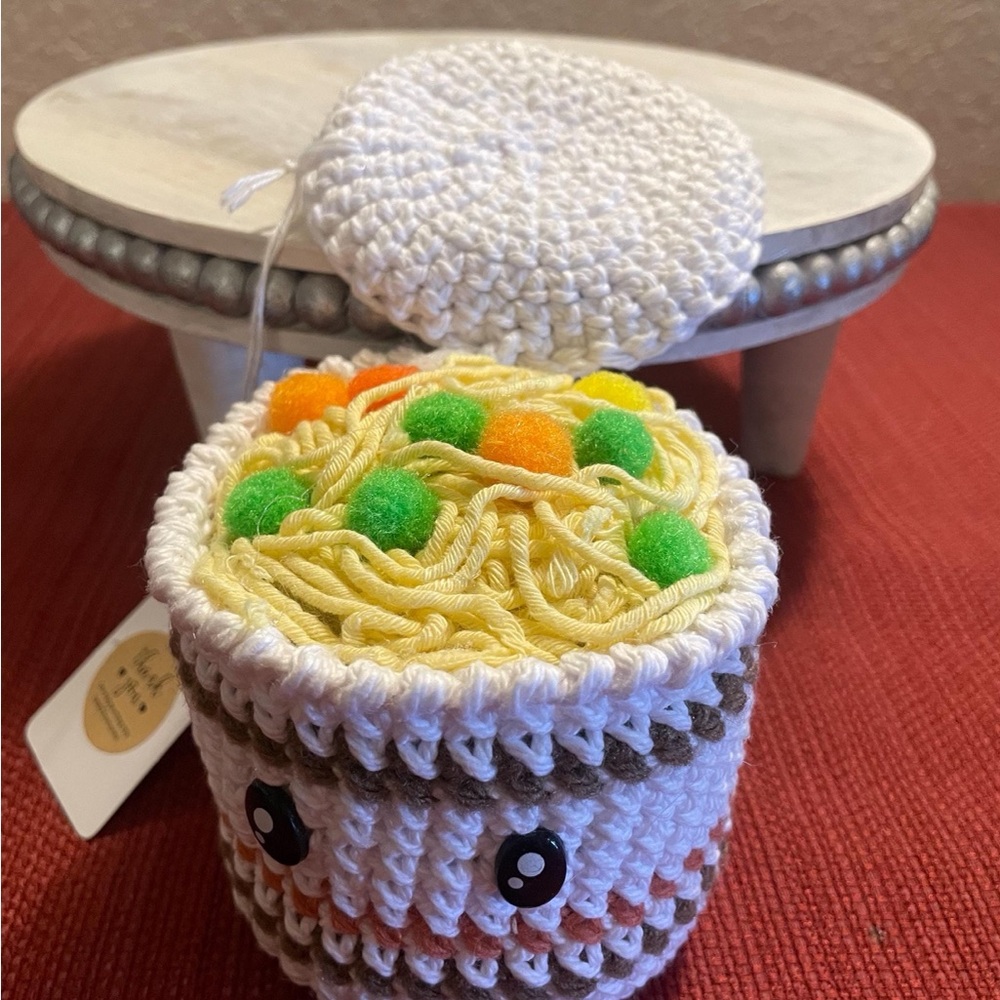 Crochet Noodle Bowl with Lid